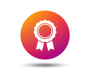 Medal icon. Winner award emblem sign.