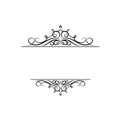 Vintage vector swirl frame