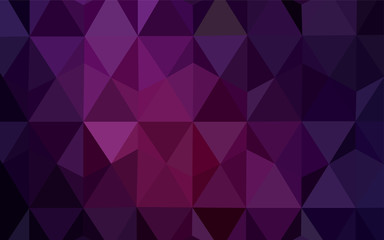 Dark Pink vector gradient triangles texture.