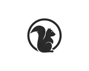 Fotobehang squirrel logo © devankastudio
