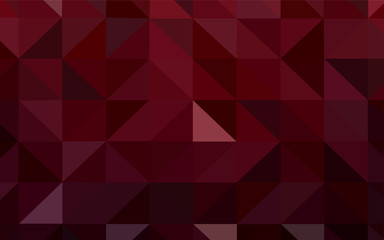 Dark Red vector low poly cover.