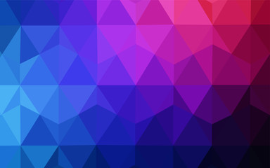 Dark Blue, Red vector triangle mosaic cover.