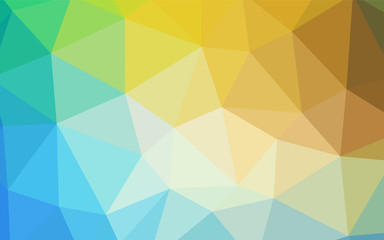 Obraz premium Light Blue, Green vector abstract polygonal template.