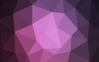Dark Pink vector polygon abstract backdrop.