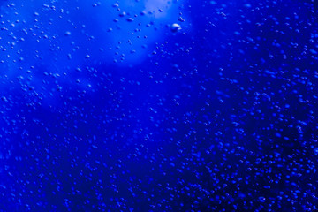 Blue water background with bubbles