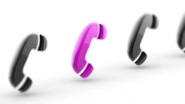 Call icon. Looping footage has 4K resolution. Encoder Prores 4444. 