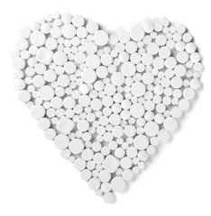 Heart Symbol Made of Pills