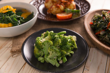 Stir fried broccoli or cah brokoli
