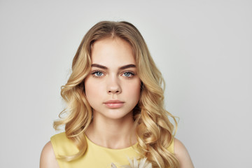 woman curls portrait