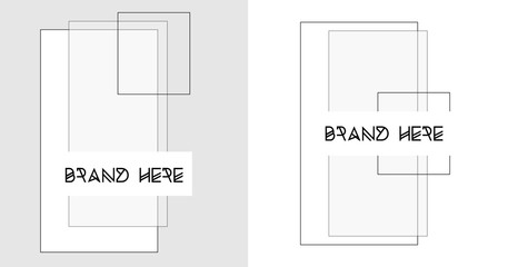 rectangles with different shades of gray geometric minimalist logo