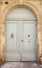 old wooden door in France.