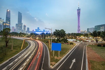Fototapeta na wymiar Urban architectural landscape in Guangzhou