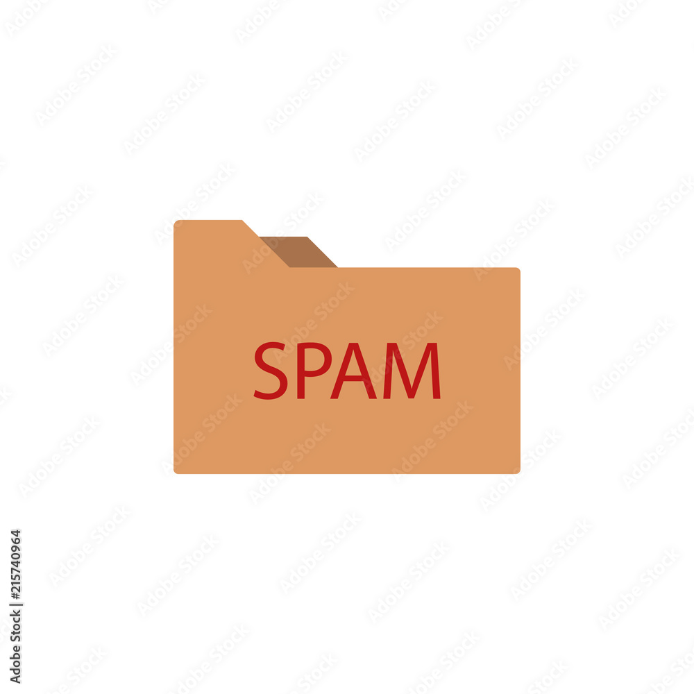Poster spam folder icon. element of cyber security icon for mobile concept and web apps. colored spam folde