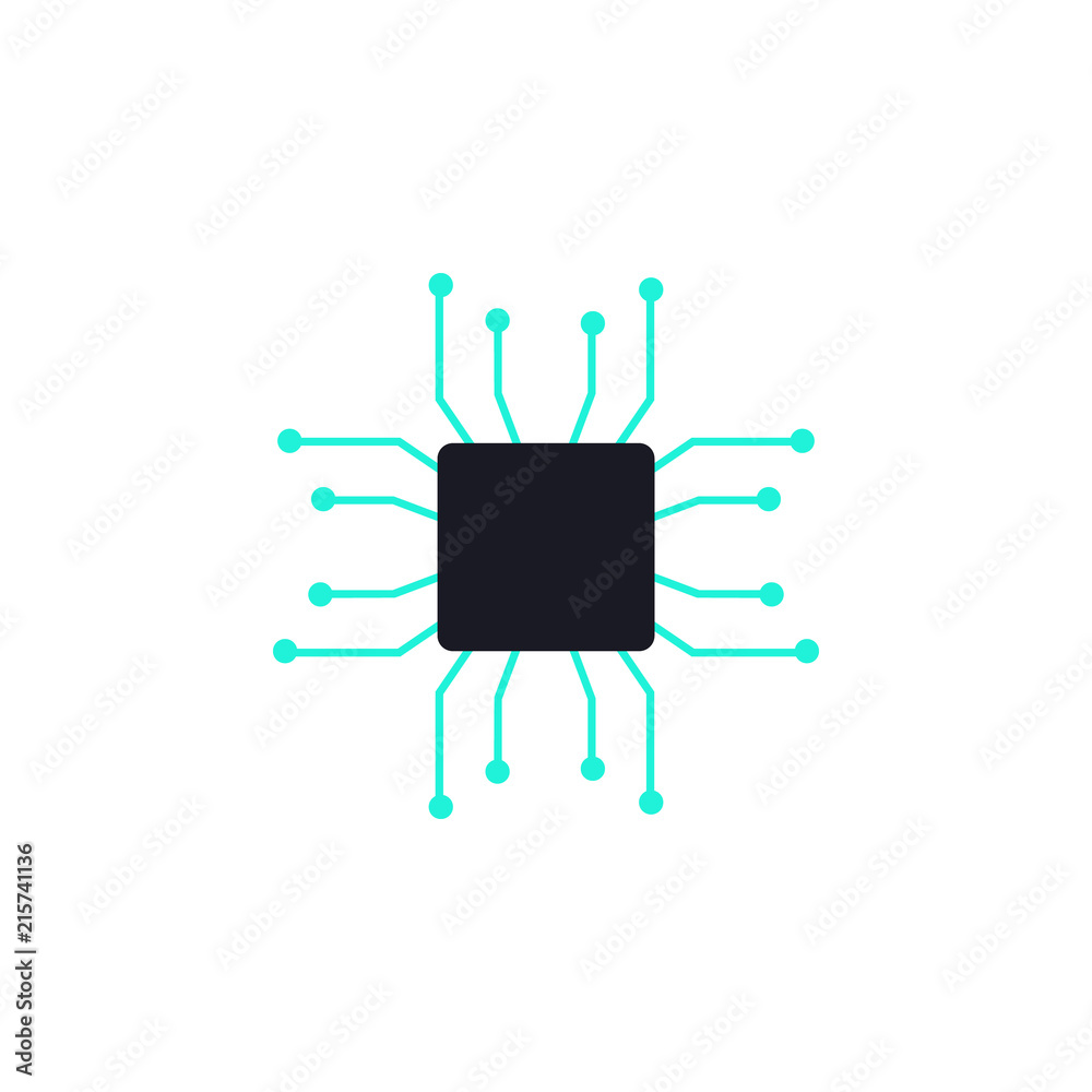 Aufkleber chip icon. element of cyber security icon for mobile concept and web apps. colored chip icon can be 