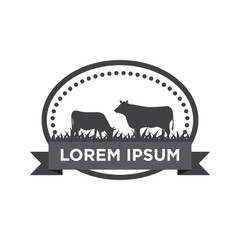 Cow logo design template