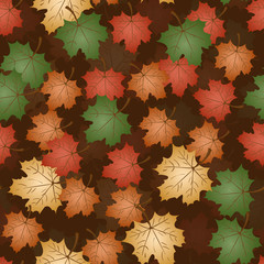 seamless pattern_3_on the theme of autumn, maple leaves in different colors