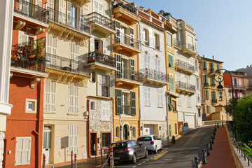 Fototapeta na wymiar Monaco old city typical street