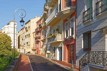 Monaco old city typical street