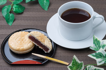 最中とコーヒー