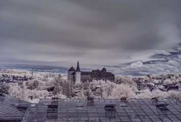 infrared photography - ir photo of landscape under sky with clouds - the art of our world in the...