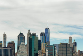 Manhattan skyline from Brooklyn Heights. New York