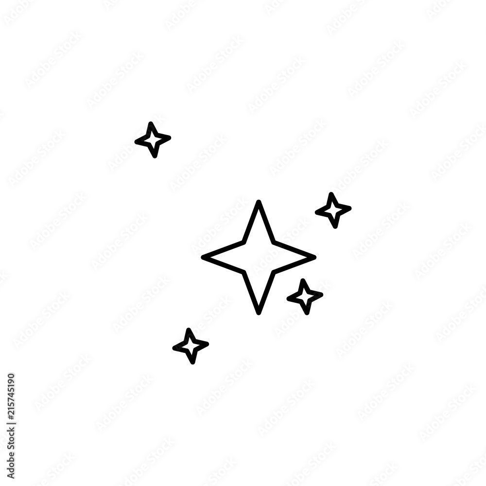 Poster stars icon. element of space for mobile concept and web apps illustration. thin line icon for websit