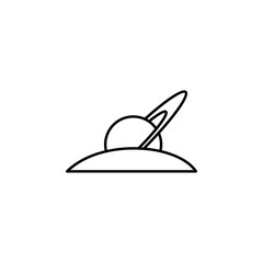 planet Saturn icon. Element of space for mobile concept and web apps illustration. Thin line icon for website design and development, app development