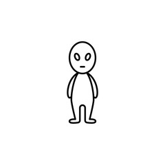alien icon. Element of space for mobile concept and web apps illustration. Thin line icon for website design and development, app development