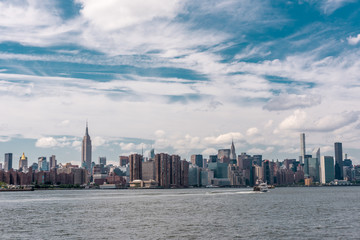 Fototapeta na wymiar Manhattan Midtown skyline view over East river, New York, USA