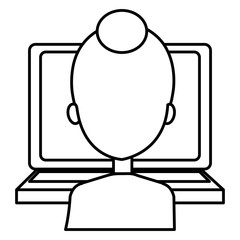 woman using laptop computer