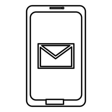 smartphone with envelope mail