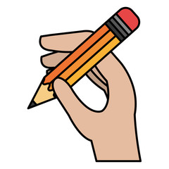 hand writing with pencil vector illustration design