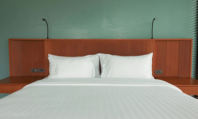 white pillows in room