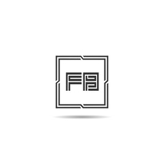 Initial Letter FB Logo Template Design