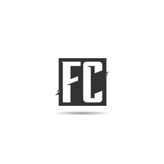 Initial Letter FC Logo Template Design