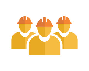 foreman worker craftsmen labor image vector icon logo