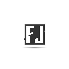 Initial Letter FJ Logo Template Design