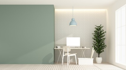 Work space interior minimal background - 3d rendering 
