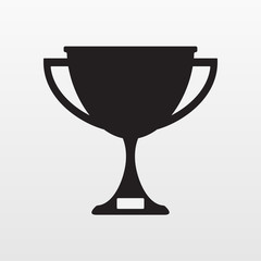 Gray champion cup icon isolated on background. Modern flat pictogram, business, marketing, internet 