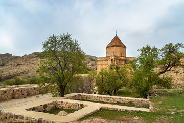 Fototapeta na wymiar Armenian Cathedral Church of Holy Cross on Akdamar Island. Turkey