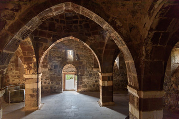 Interior of Armenian Cathedral Church of Holy Cross on Akdamar Island. Turkey