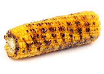 Fototapeten corn grilled on a white background © mrzazaz