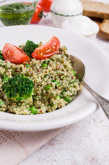 Vegetables with quinoa