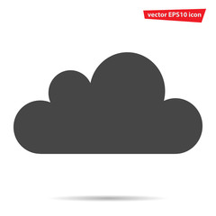 Fototapeta premium Gray Cloud icon isolated on background. Modern flat pictogram, business, marketing, internet concept