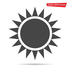 Gray Sun icon isolated on background. Modern flat pictogram, business, marketing, internet concept. 
