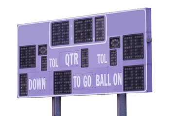 score board for sport game isolated on white background