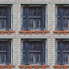 Seamless pattern of wooden window shutters