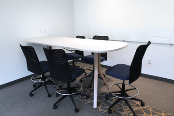 close up on meeting table and chair in the meeting room