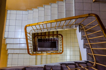 View on the staircase from the top