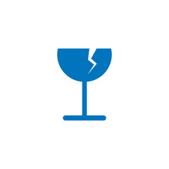 Fragile Logistic Logo Icon Design